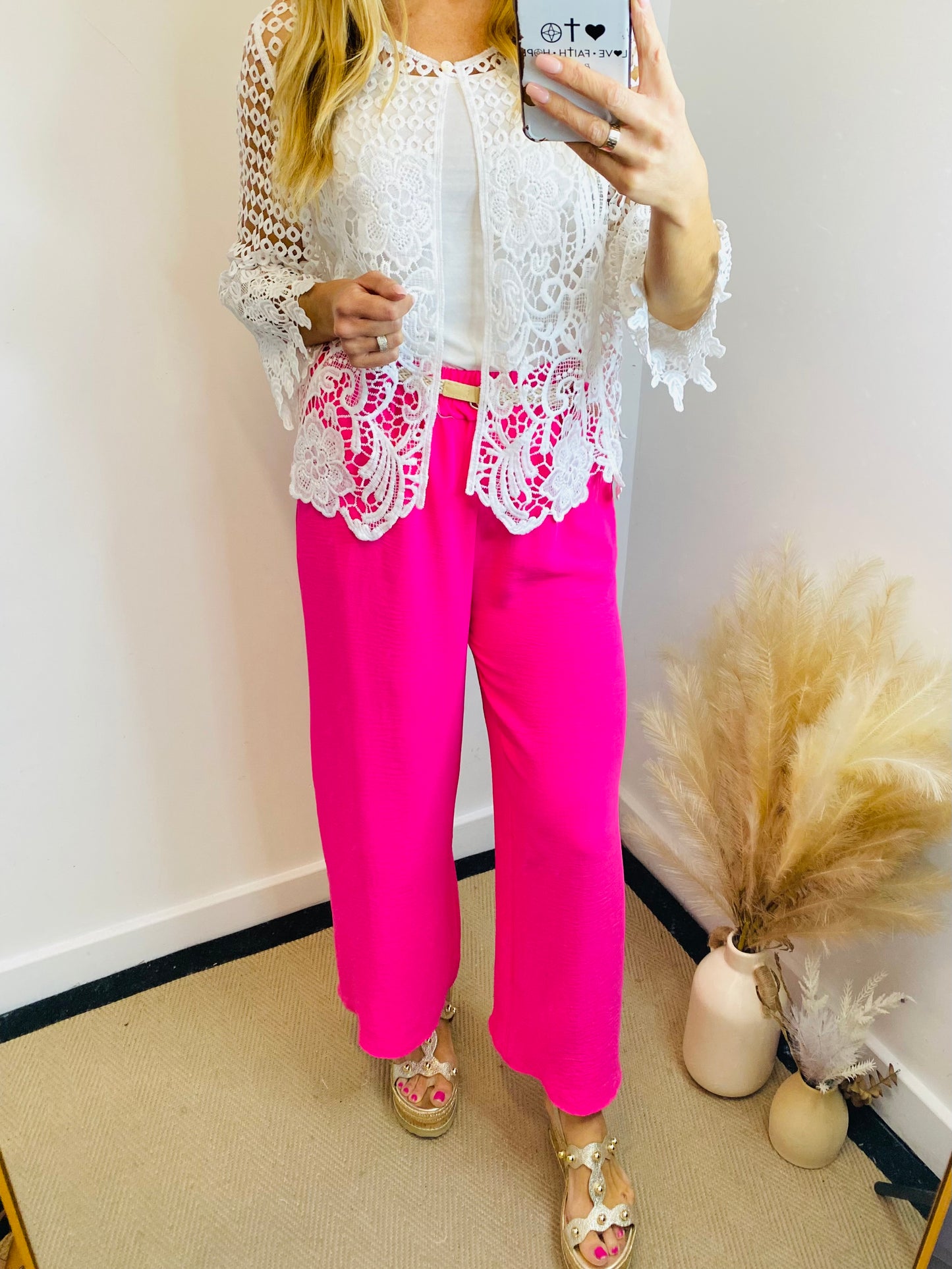 PAIGE - Belted Wide Leg Trousers (CLEARANCE)