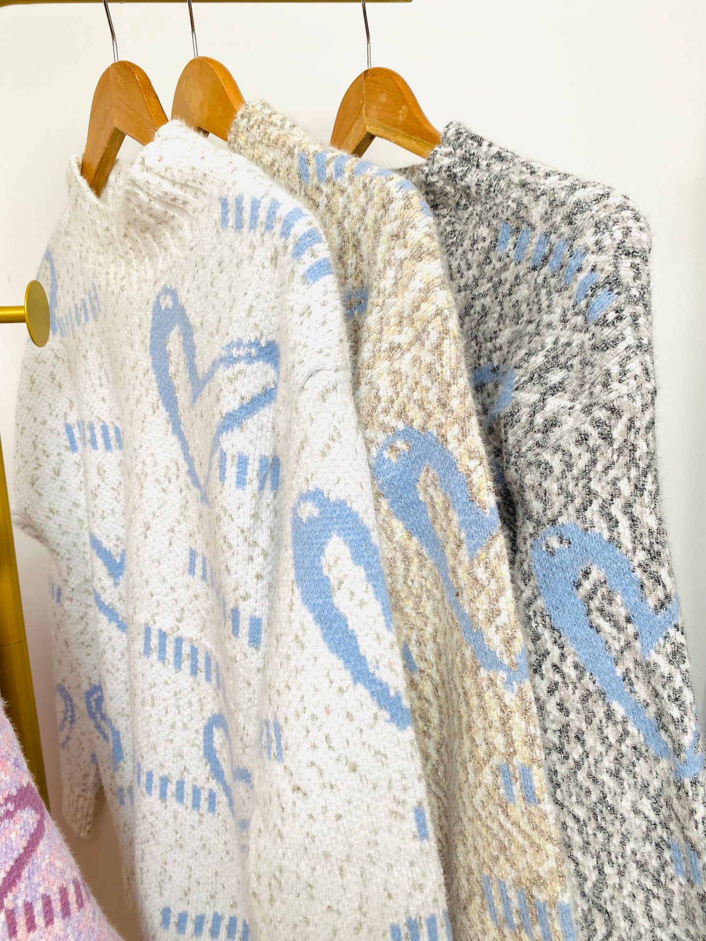 PRECIOUS - Fluffy & Soft Heart Print Jumper