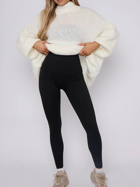 EDIE - Black Super Stretch Energy Leggings By Yu & Me