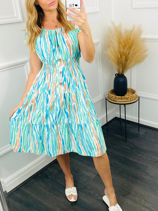 IREE - Aqua Stripe Dress