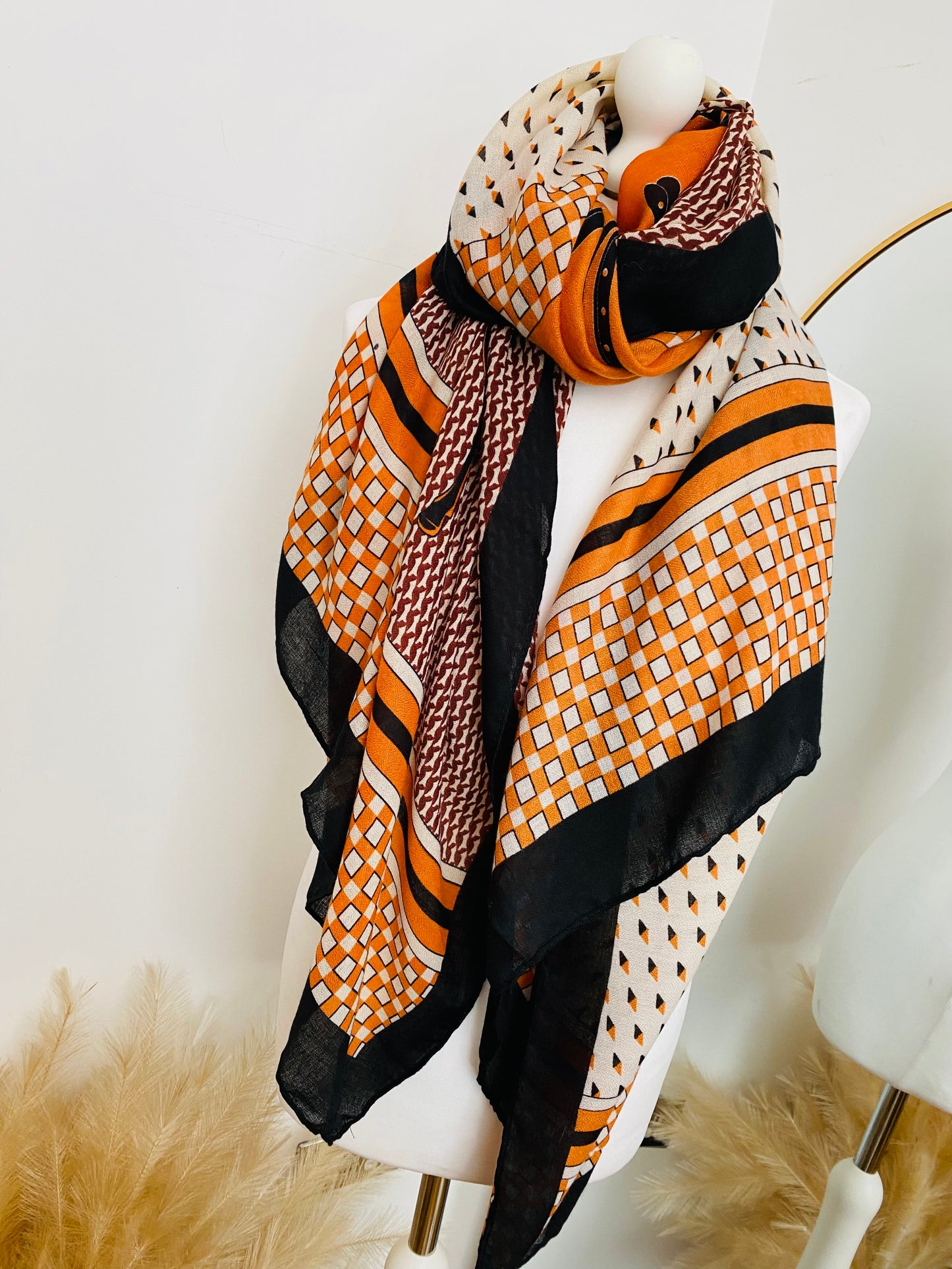 BLACK/ORANGE INSPIRED SCARF