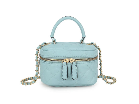 TABBIE - Baby Blue Small Quilted Bag