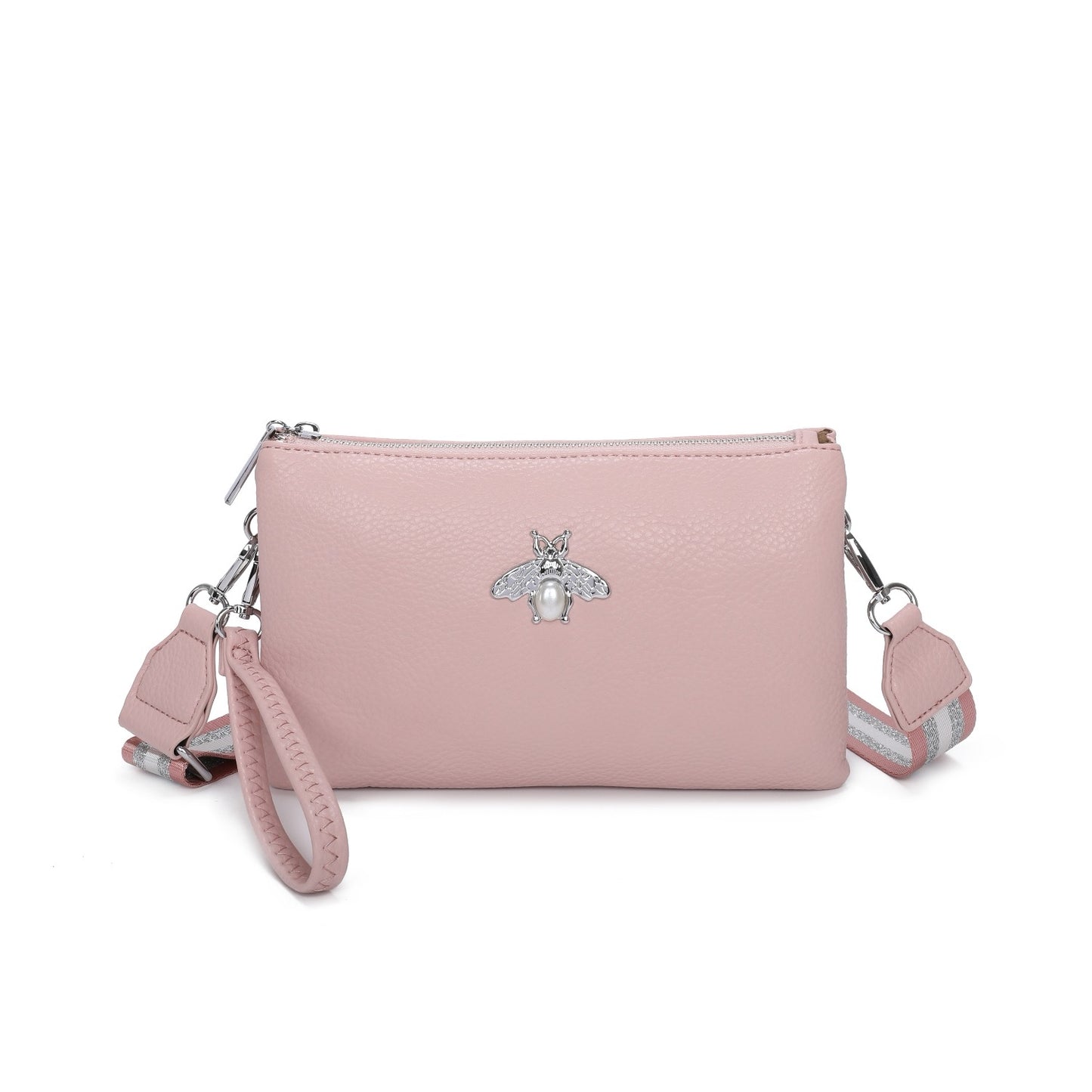 AZRA - Pink Bee Wristlets Crossbody Bag