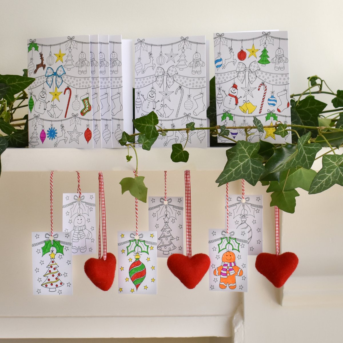 The Christmas Card Colour In Set - Love Faith Hope Boutique Drawing & Painting Kits