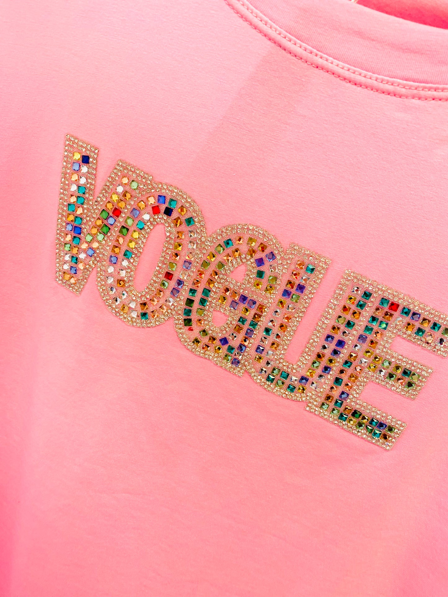 VOGUE - Diamanté T-Shirt (Various Colours)