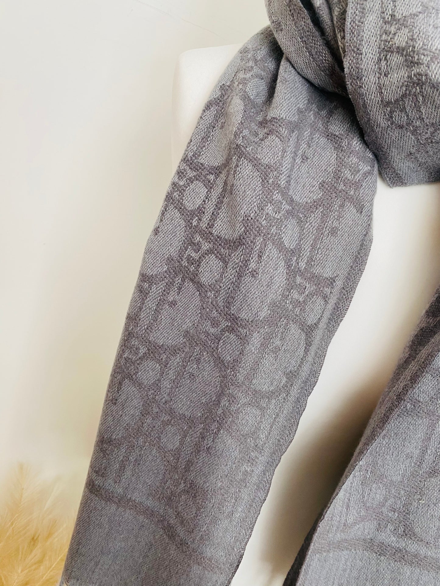 Grey Inspired Tassel Scarf