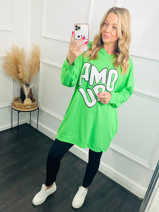 AMOUR - Green Hoody
