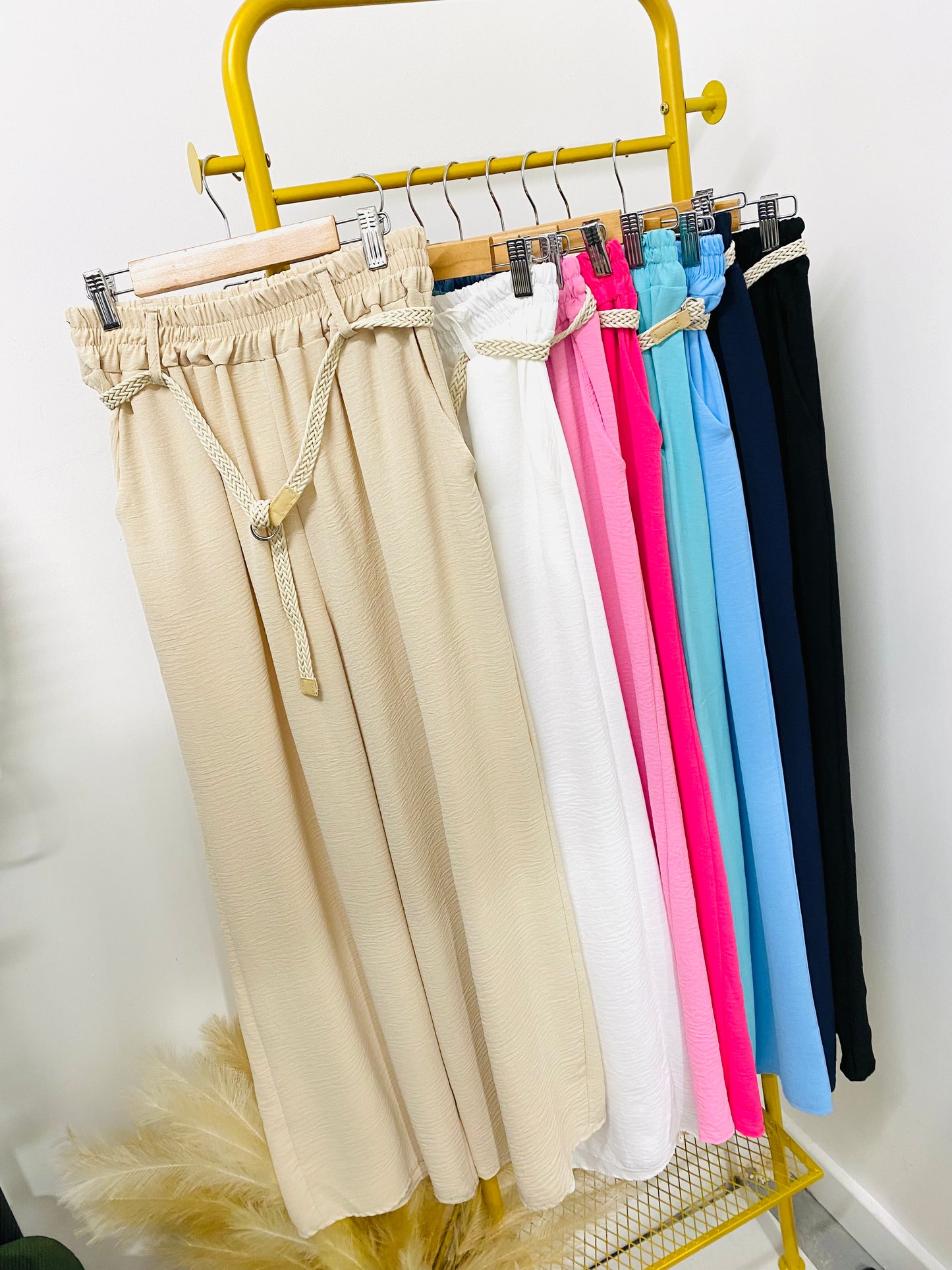 PAIGE - Belted Wide Leg Trousers