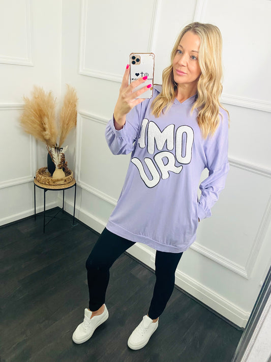 AMOUR - Lilac Hoody