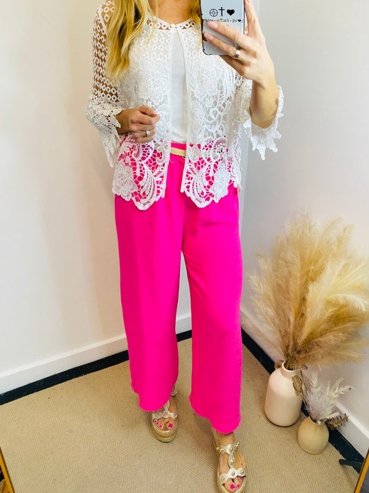 PAIGE - Belted Wide Leg Trousers (CLEARANCE)
