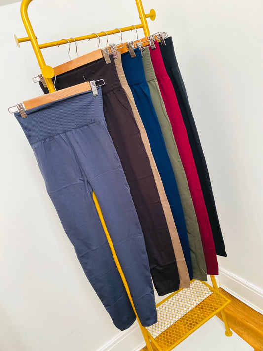 ORLA - Fleecy Full Length Leggings In Grey