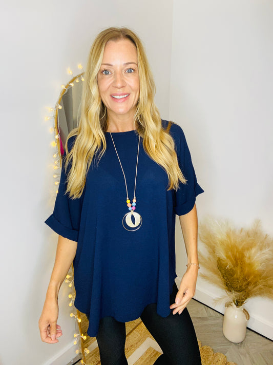 IVY - Plain Batwing Necklace Top (CLEARANCE)