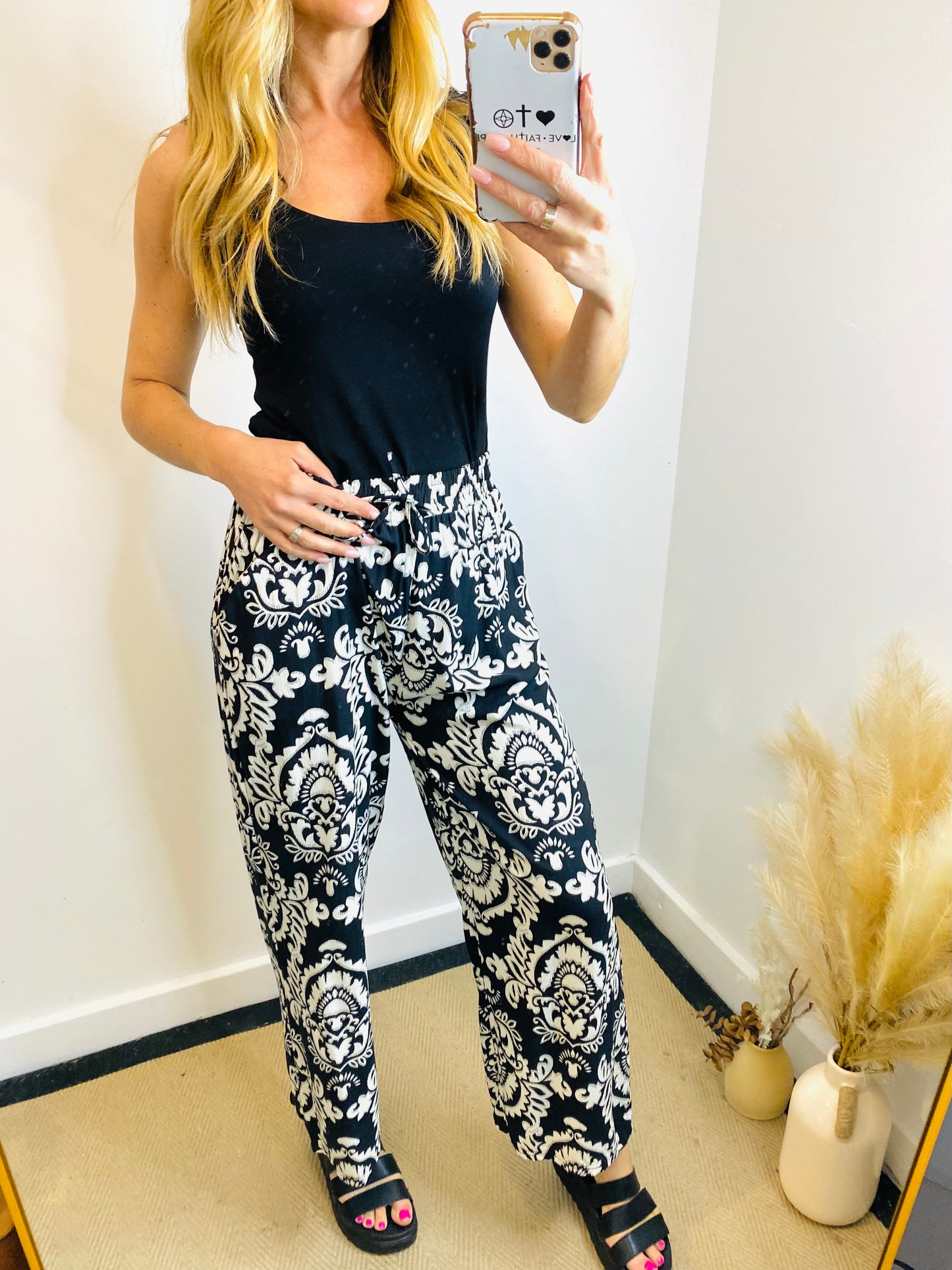 EMILY - Paisley Print Palazzo Trouser