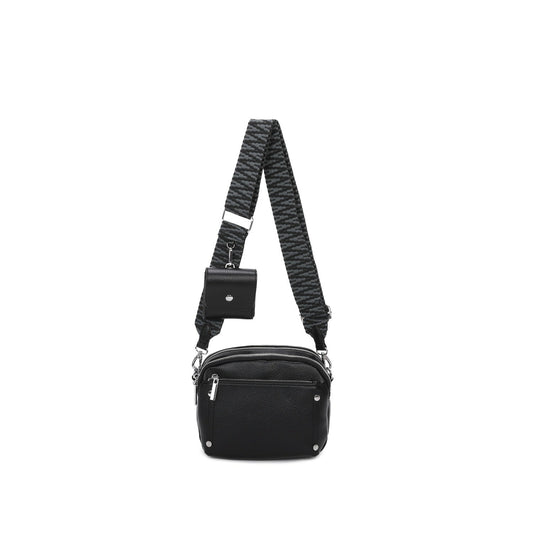 JILLY - Black Crossbody with Clip on pouch