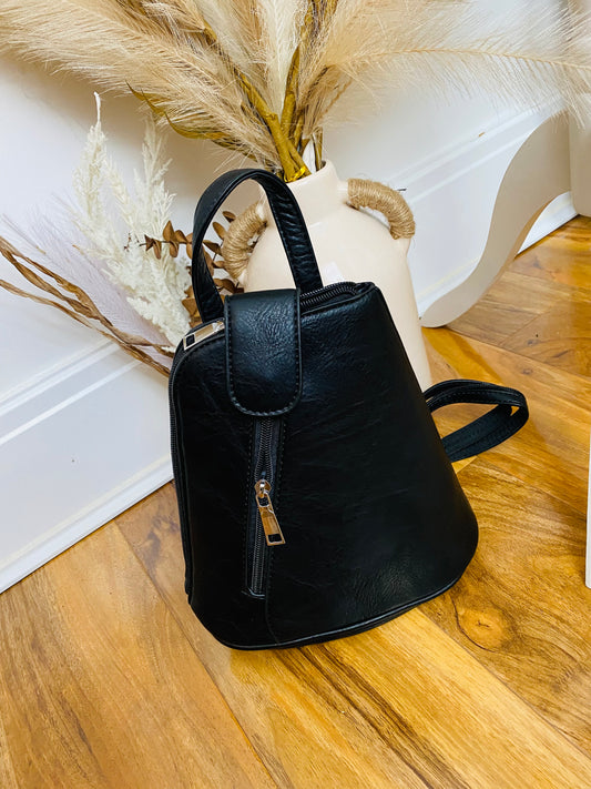 BLACK MINI RUCKSACK