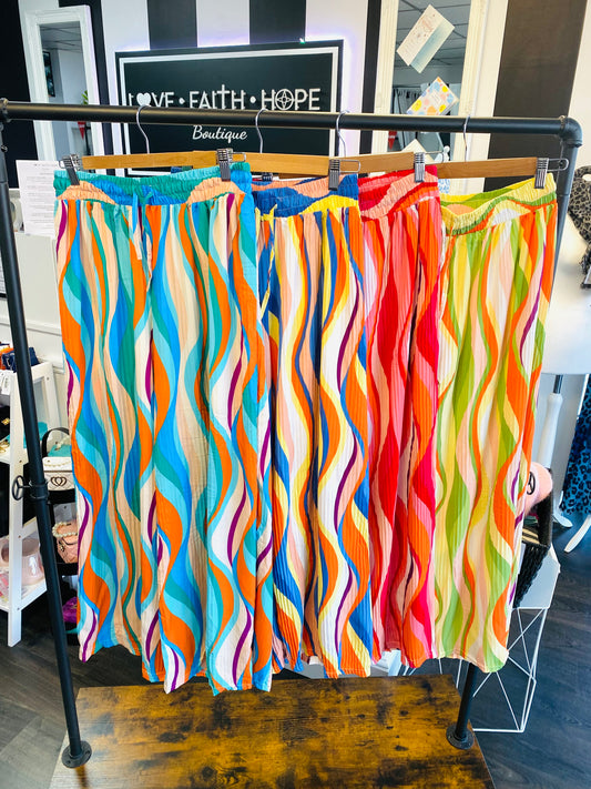 JOY - Swirl Print Wide Leg Trouser