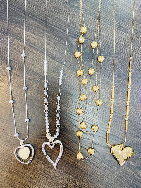Gold & Silver Long Necklace - Various Designs
