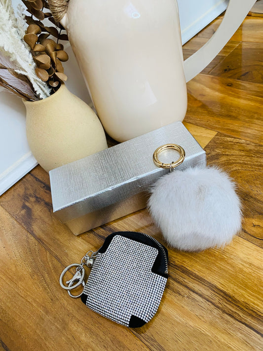 DIAMANTE PURSE / FUR POP POP / GIFT BOX