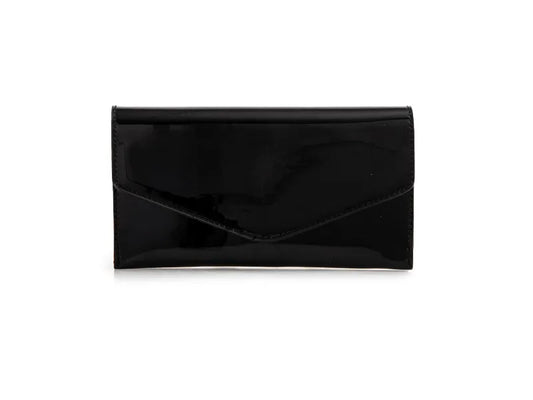WILLOW - Black Patent Clutch