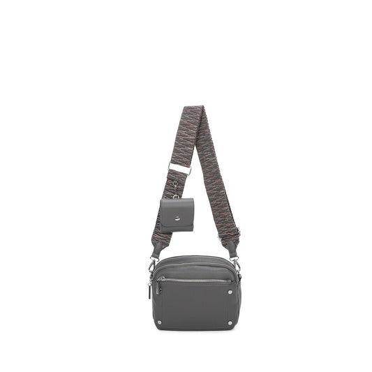 JILLY - Grey Crossbody with Clip on pouch
