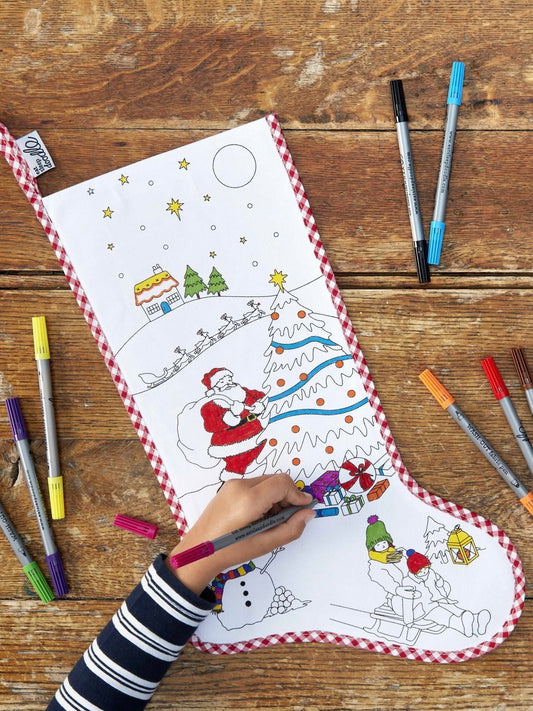 The Christmas Stocking Colouring In Set - Love Faith Hope Boutique Drawing & Painting Kits