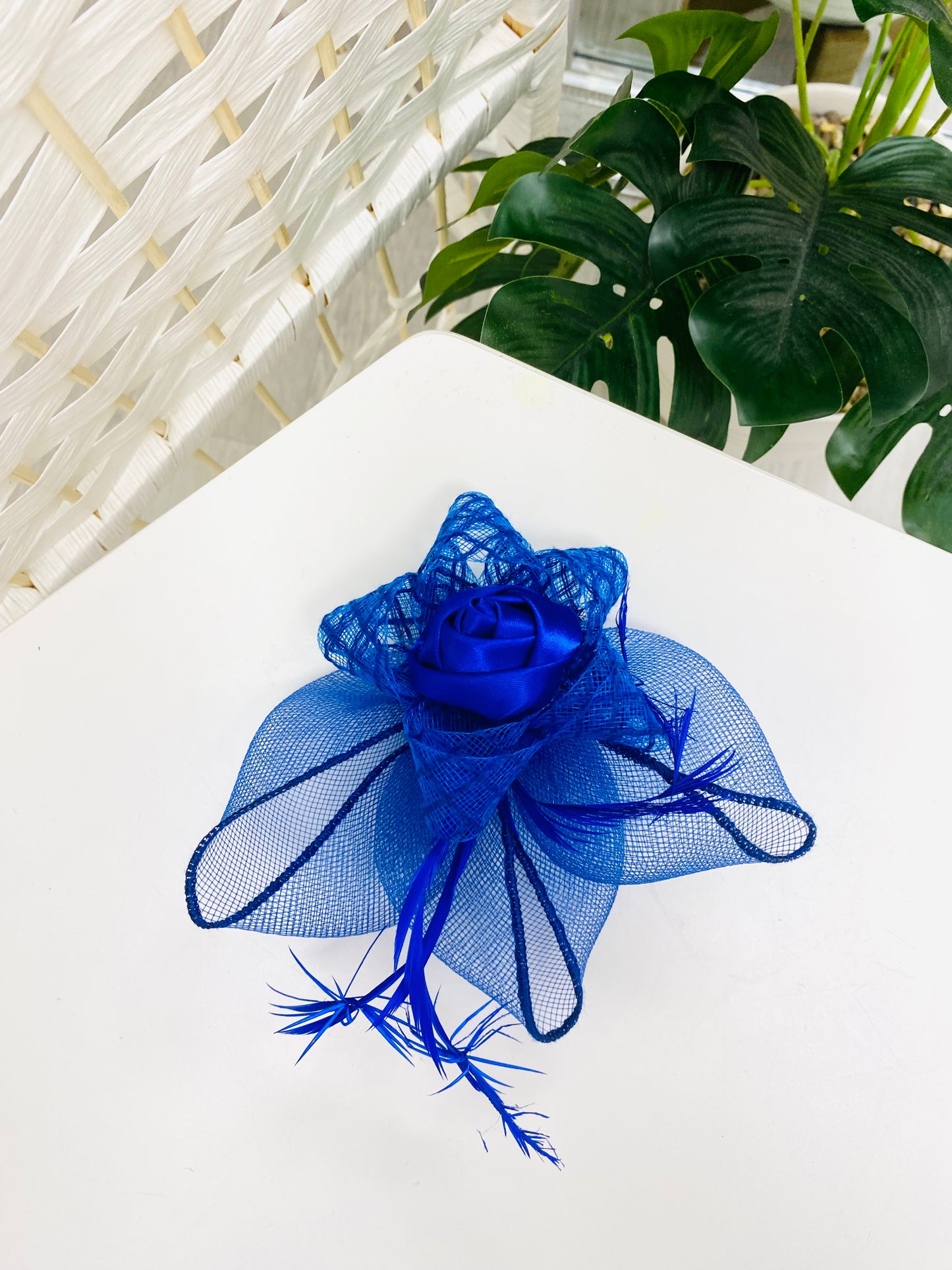 The Small Rose Fascinator - COBALT - Love Faith Hope Boutique Fascinator