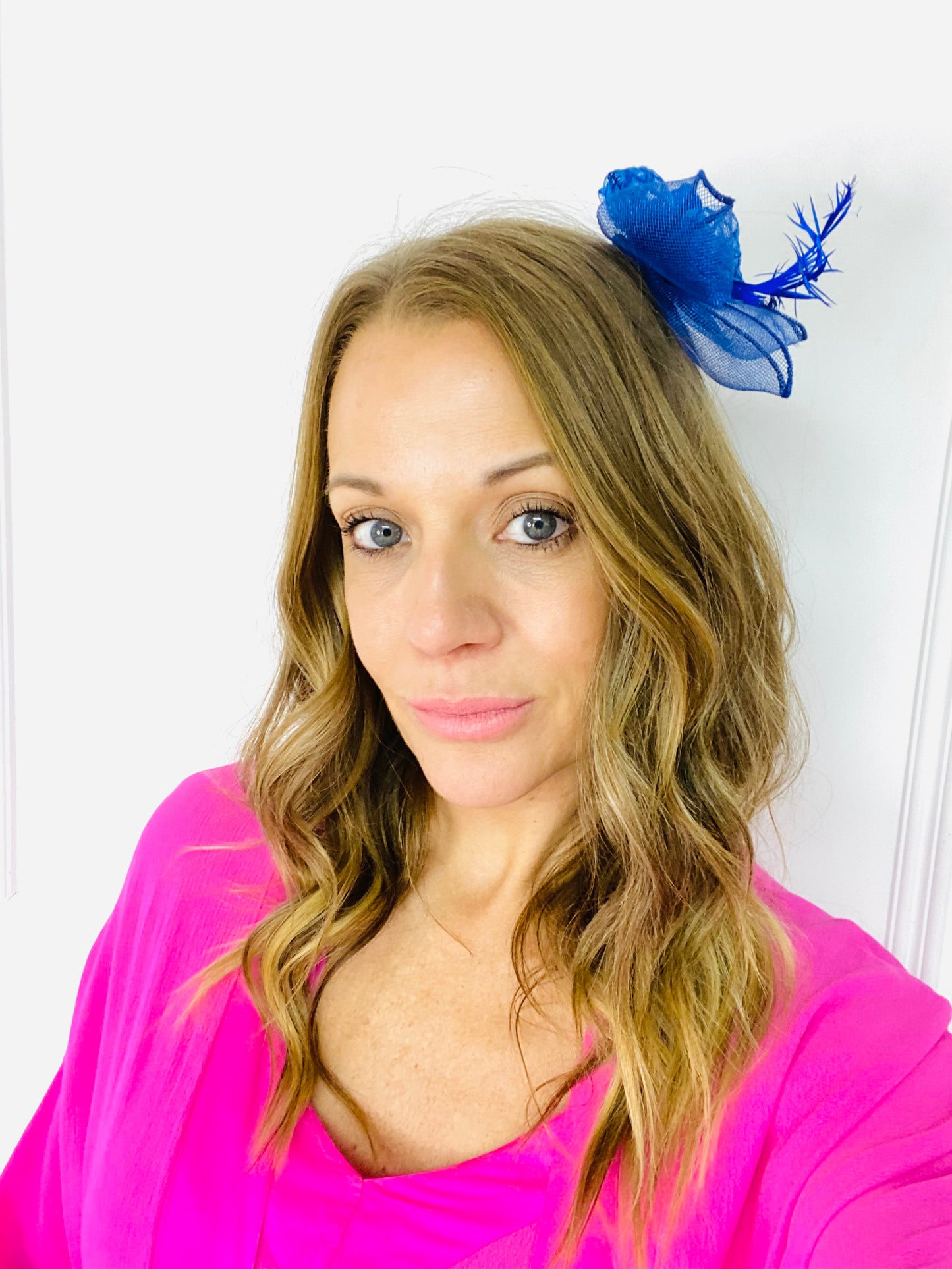 The Small Rose Fascinator - COBALT - Love Faith Hope Boutique Fascinator